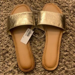 NEW! With Tags: Gold Sandals
